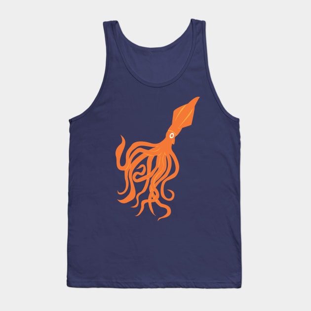 Orange Squid Tank Top by MadArtisan